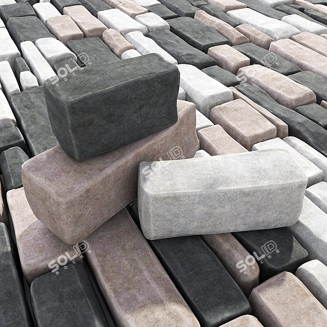 Vintage Paving Brick: Timeless Elegance 3D model image 2