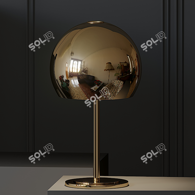 Sleek Minimalist Lalampada Table Lamp 3D model image 2