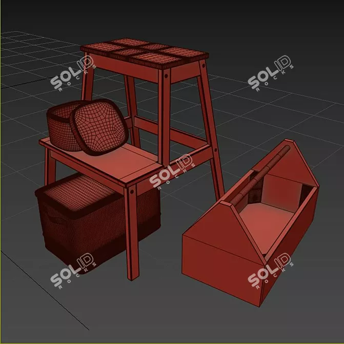 Practical Step Stool: BEKVÄM 3D model image 3