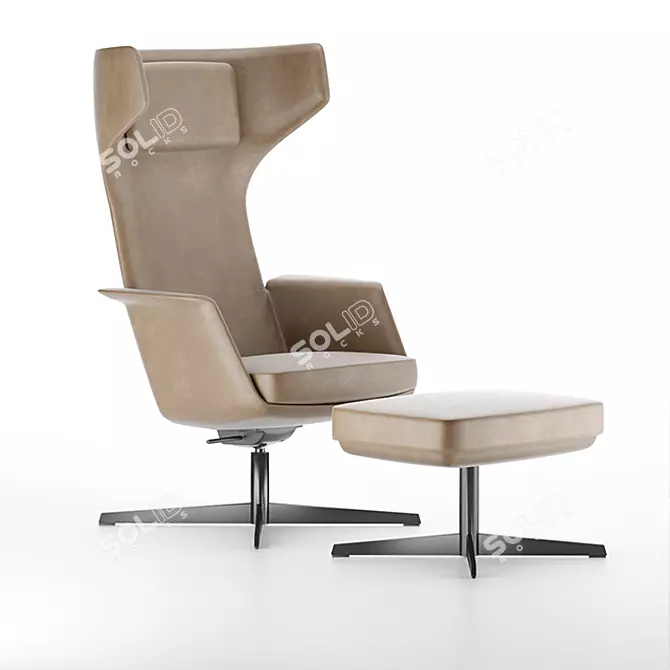 Sophisticated Tarry Armchair: Timeless Elegance 3D model image 1