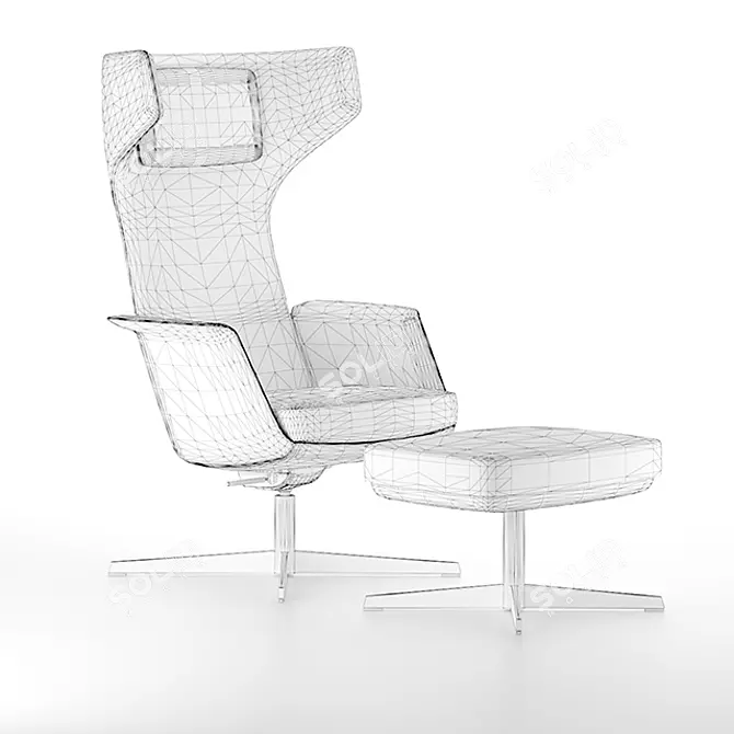 Sophisticated Tarry Armchair: Timeless Elegance 3D model image 2