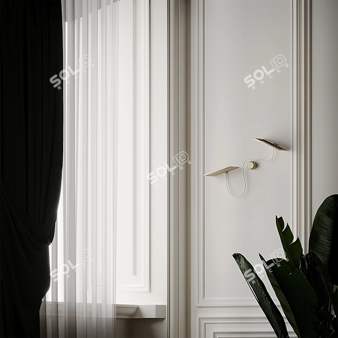 Elegant Italian Wall Sconce 3D model image 3