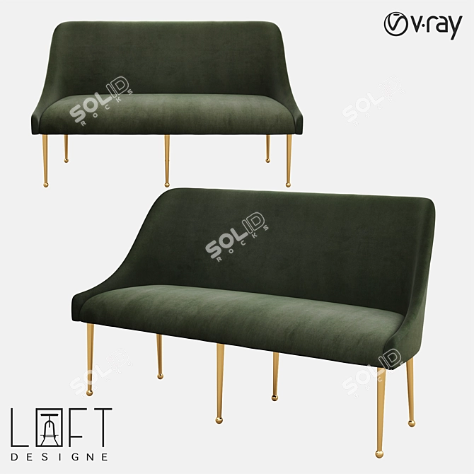 Modern LoftDesign Sofa 1729 3D model image 1