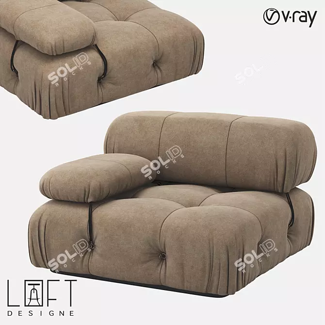 Versatile LoftDesigne 1868 Sofa 3D model image 1