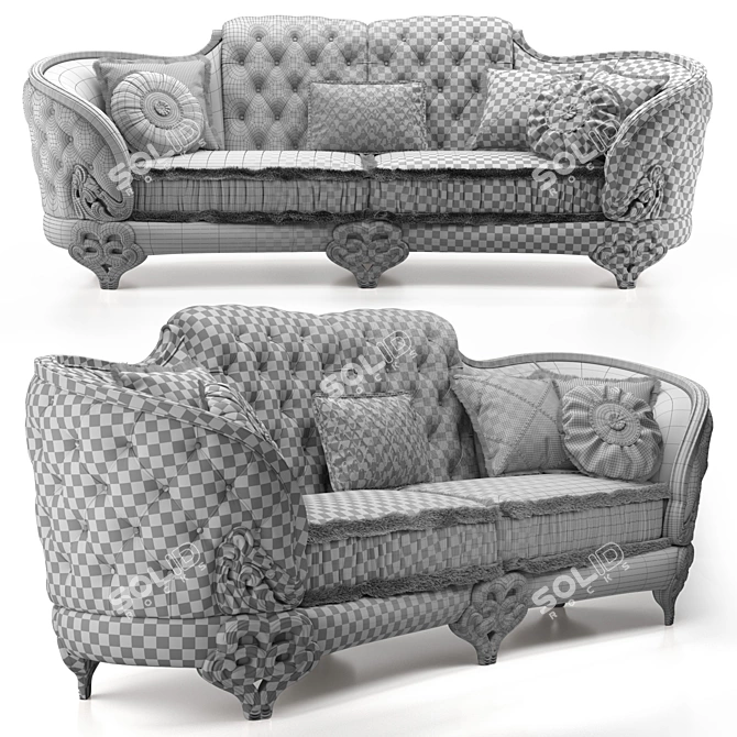 Luxurious Boboli Double Sofa: Italian Craftsmanship at Its Finest 3D model image 3