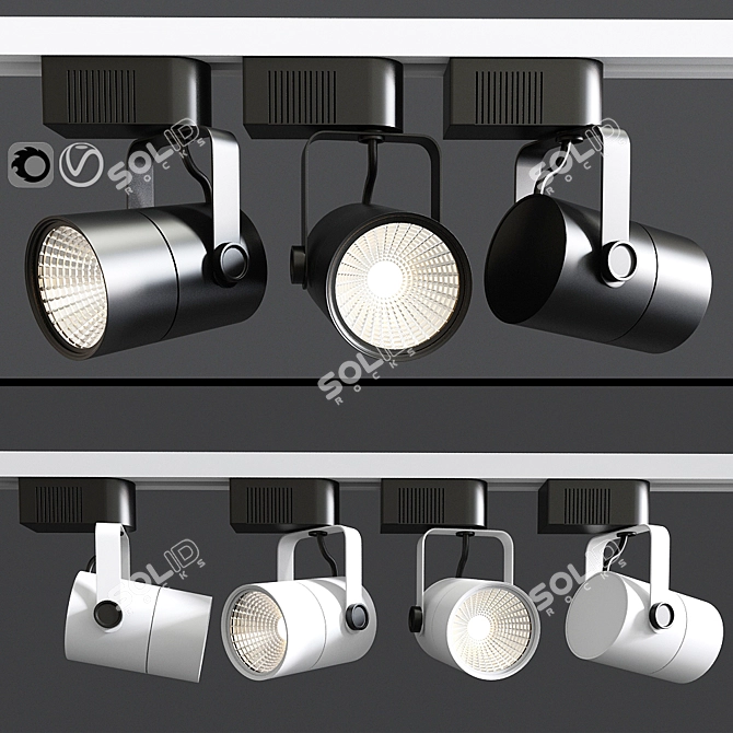 Versatile Elco Lighting Track Light 3D model image 1