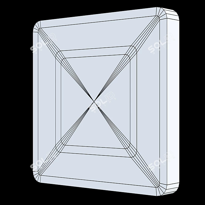 Modern Spanish Crystal Lux Pendant Light 3D model image 2