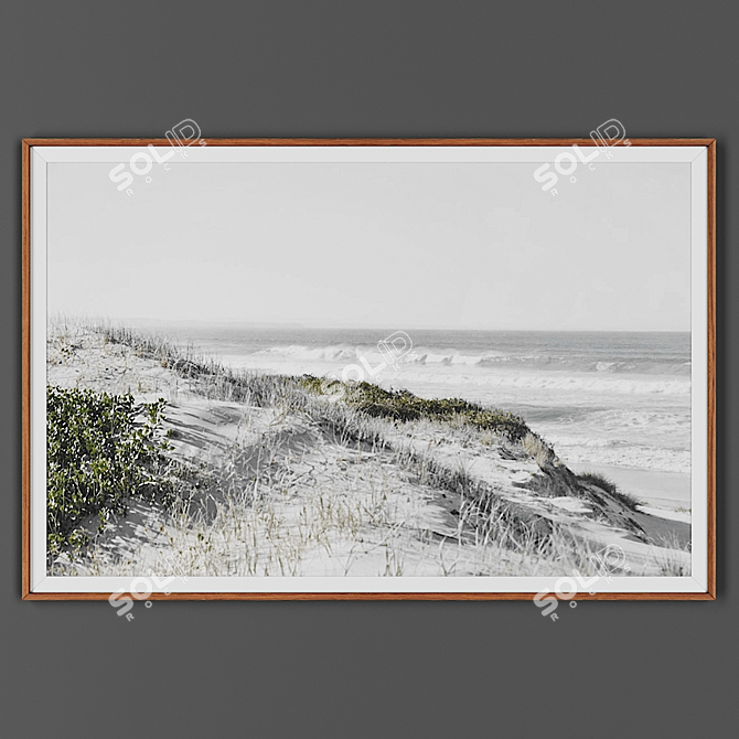 Wooden Framed Picture 3D model image 1