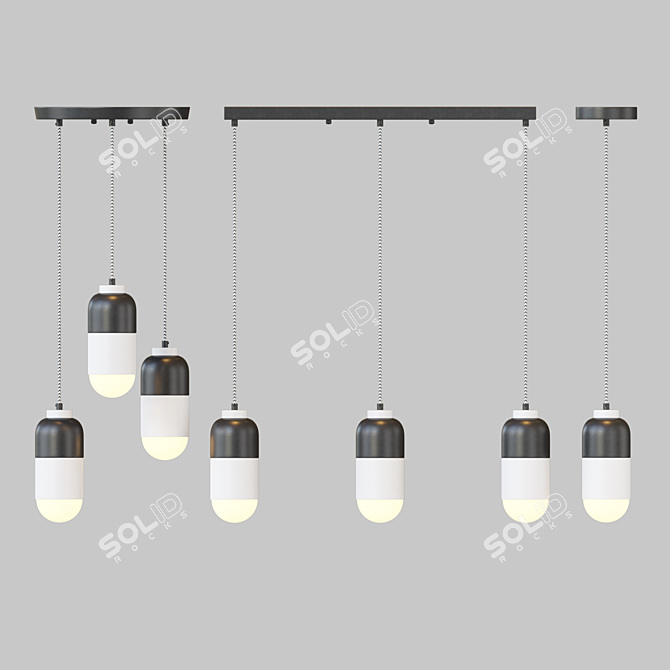 Scandinavian Style Pendant Lamp 3D model image 2