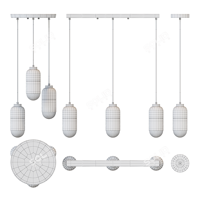 Scandinavian Style Pendant Lamp 3D model image 3