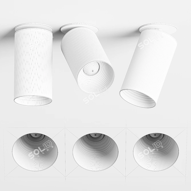 Modular Lighting Minude 45 & Thimble: Versatile Design and Illumination 3D model image 2