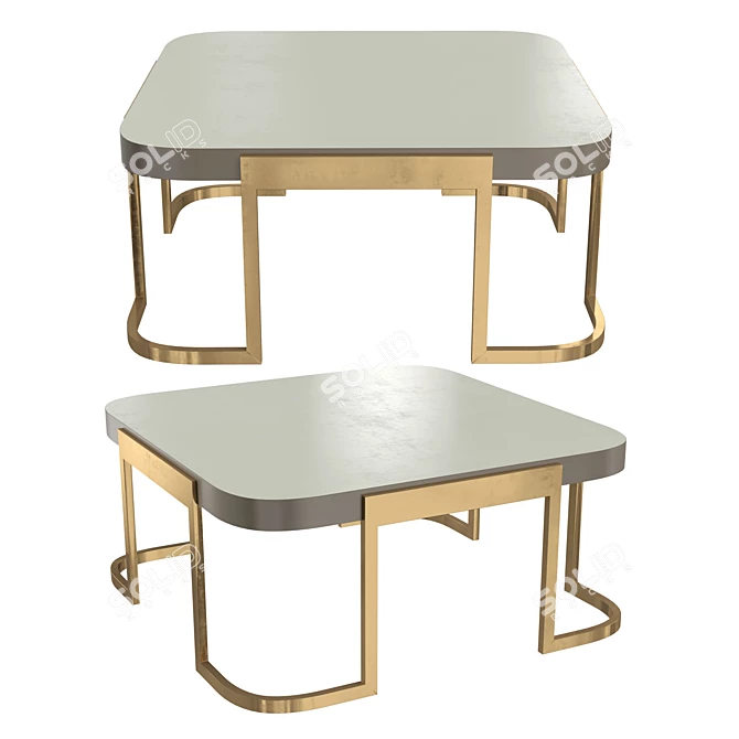 Modern Valencia Square Coffee Table 3D model image 1
