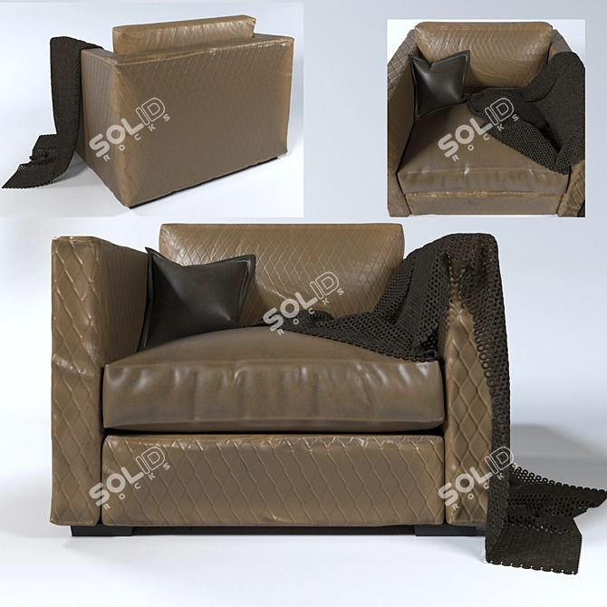 Modern HJA Armchair: Stylish Comfort 3D model image 2