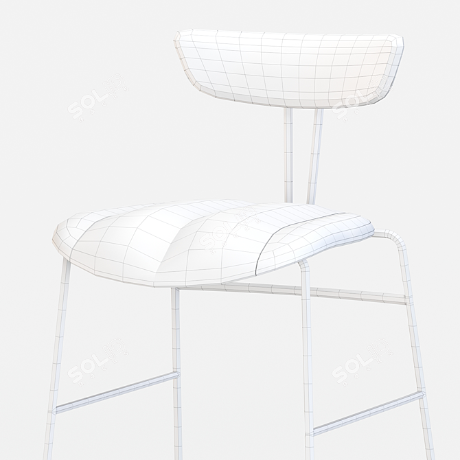 Versatile Ayla Barstool for Stylish Indoor Seating 3D model image 3