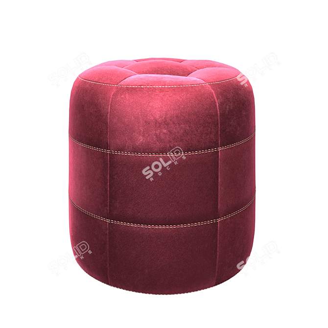 Cozy Corona Ottoman Puff 3D model image 1