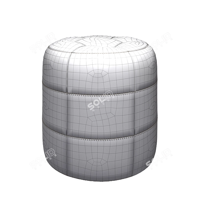 Cozy Corona Ottoman Puff 3D model image 2