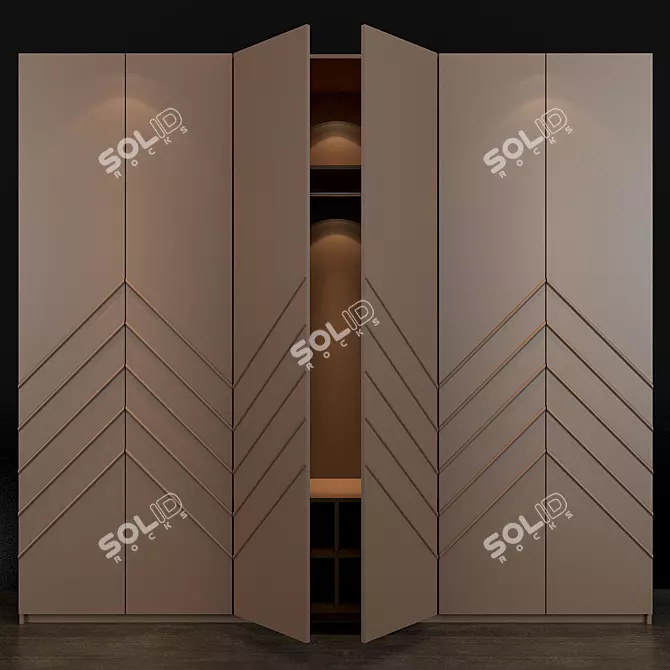 Sleek Closet Solution 3D model image 1