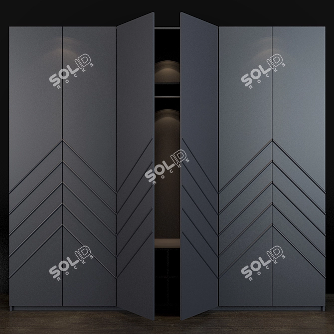 Sleek Closet Solution 3D model image 2