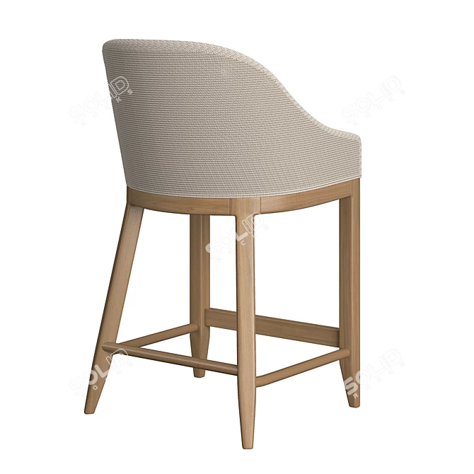 Elevate your seating with Marisol Seagrass Stool! 3D model image 2