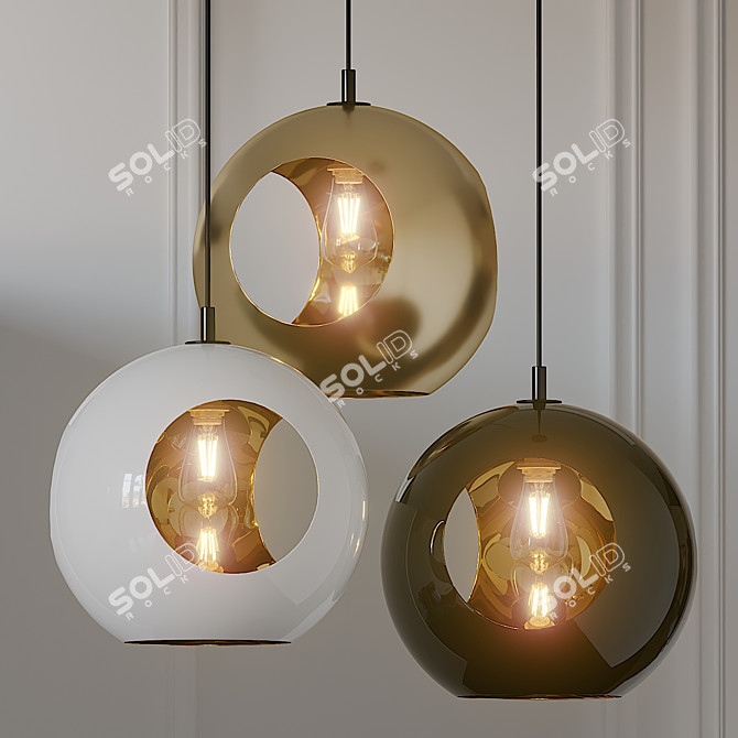 Modern BUBA Suspension Light by Viso 3D model image 1
