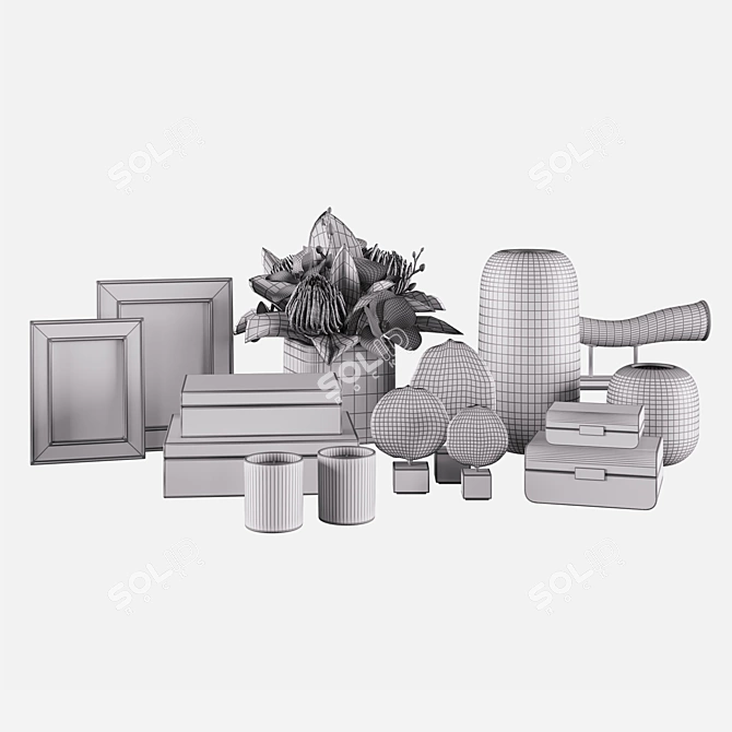 Elegant Decor Set 3D model image 3