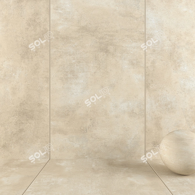 Epoxy Beige Wall Tiles: HD Multi-Texture Collection 3D model image 1