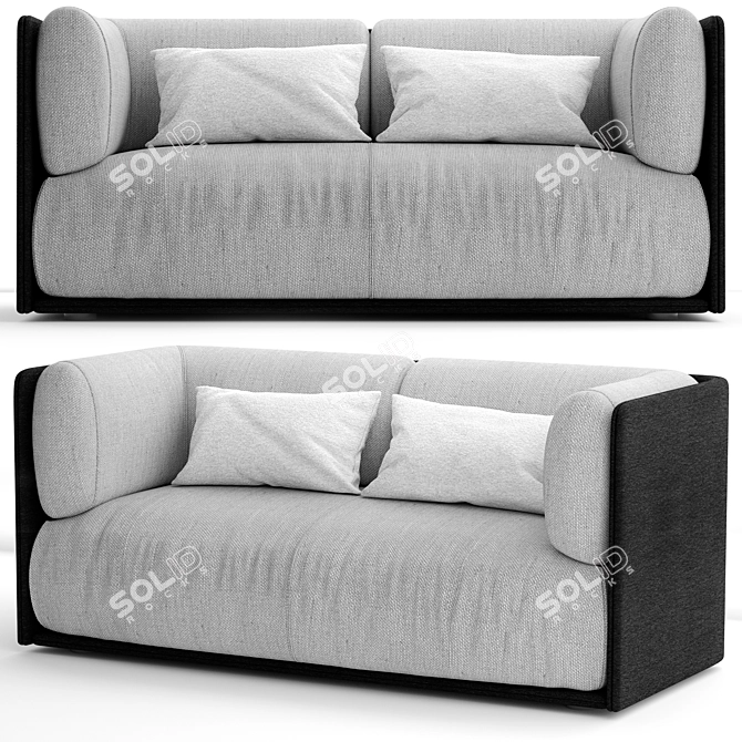 Sleek Fabric Sho Sofa 3D model image 1