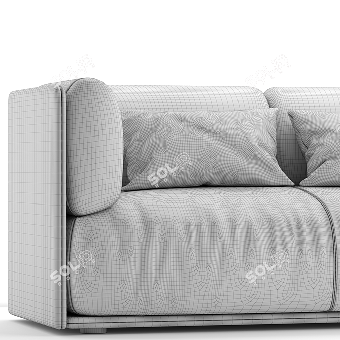 Sleek Fabric Sho Sofa 3D model image 3