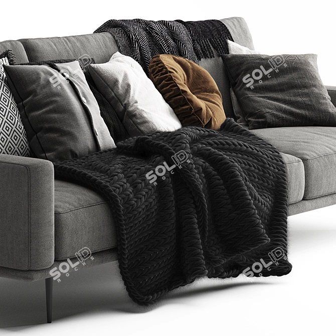 BoConcept Carlton Sofa: Scandinavian Elegance 3D model image 3