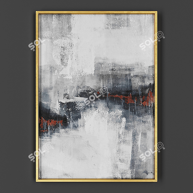 Elegant Framed Artwork 3D model image 1