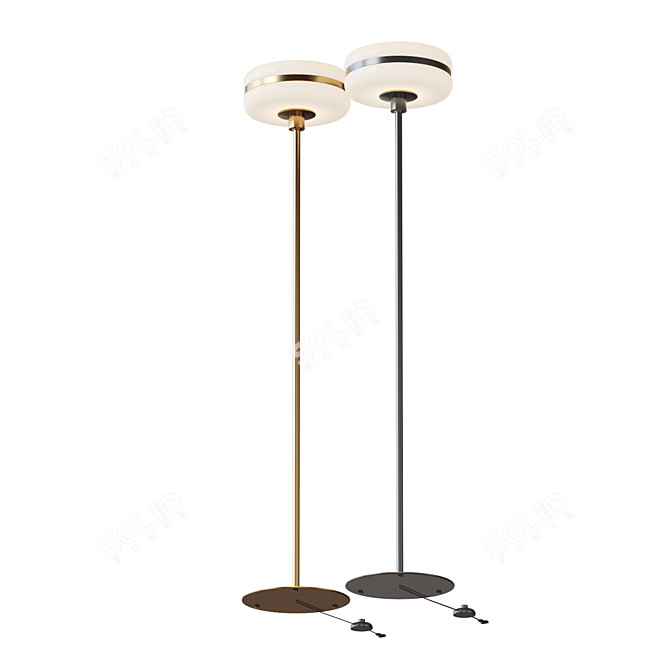 Postmodern Glass Floor Lamp 3D model image 2