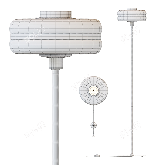 Postmodern Glass Floor Lamp 3D model image 3