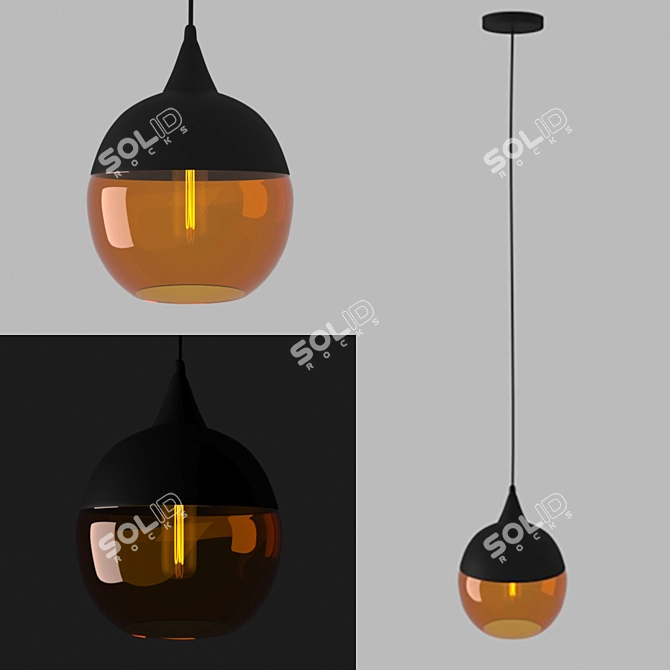 Modern Loft Pendant Light 3D model image 1