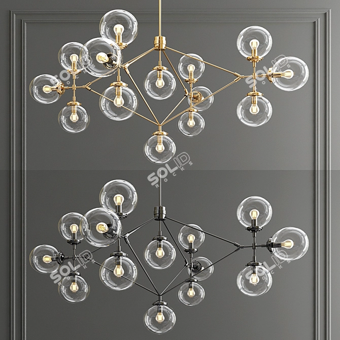Exquisite Modo Chandeliers Collection 3D model image 3