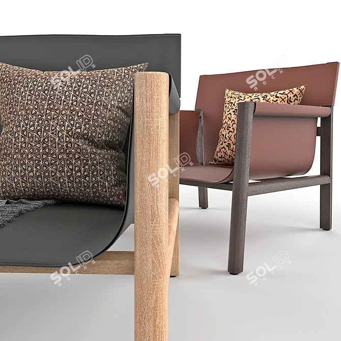 Sleek Pablo B&B Chair 3D model image 2