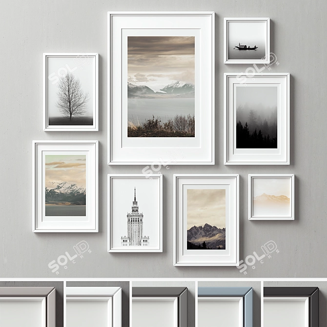 Beautiful Frame Collection - Set of 8 3D model image 2