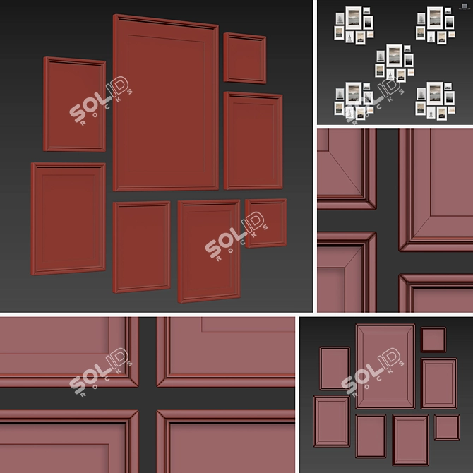 Beautiful Frame Collection - Set of 8 3D model image 3