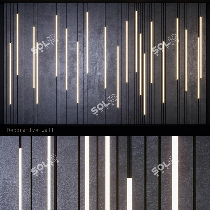 Elegant Light Panel | 3D Decor 3D model image 1