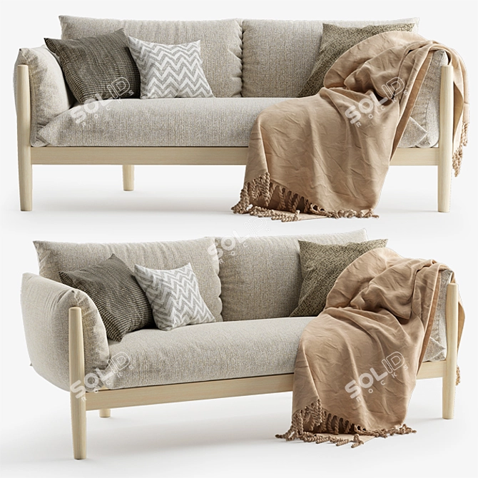 Tapio 2-Seater Sofa by Paola Lenti 3D model image 1