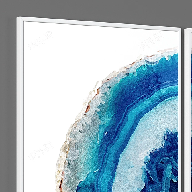  White Frame Collection: 400 * 580mm, Textured, Set of 2 3D model image 3
