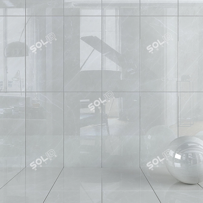 Royal Marble Motion Grey Wall Tiles 399 3D model image 1