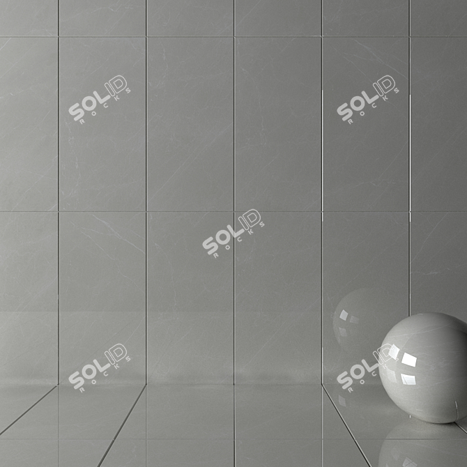 Royal Marble Motion Grey Wall Tiles 399 3D model image 2