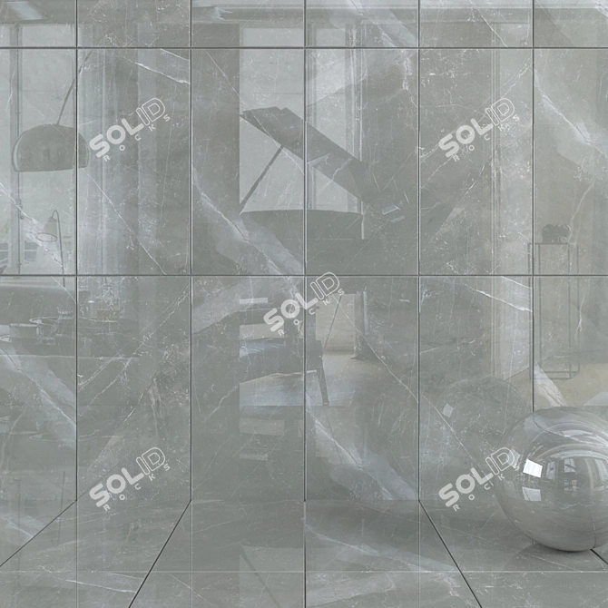 Royal Marble Pulpis Grey Wall Tiles 3D model image 1