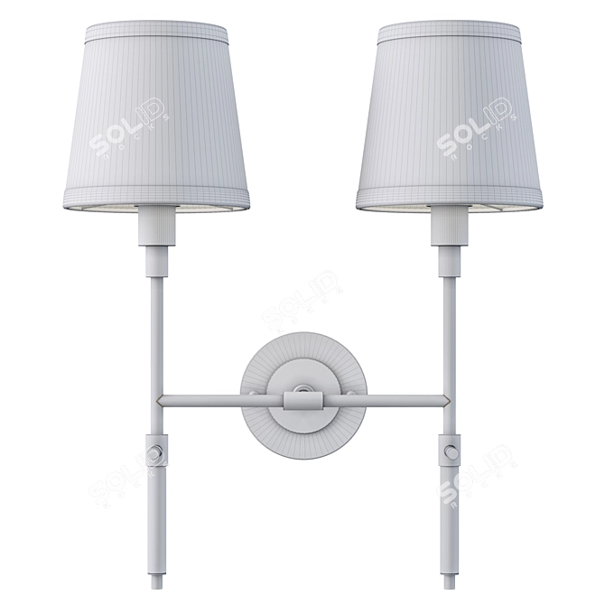 Dantone Home Buckingham Double Sconce 3D model image 2