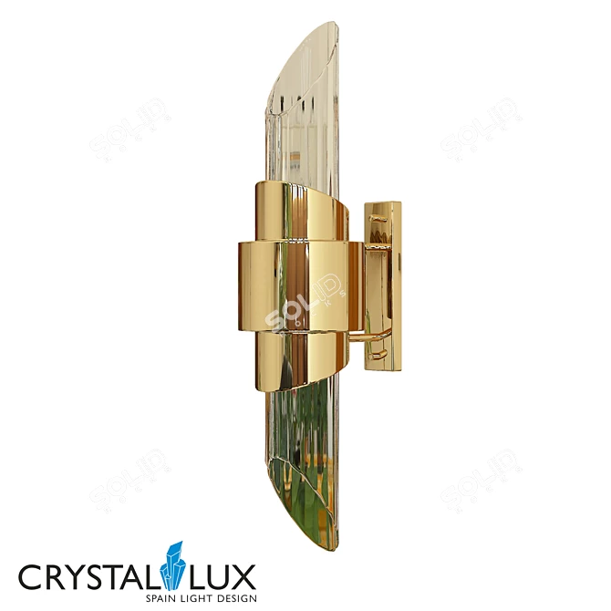 Crystal Lux JUSTO AP2 GOLD Pendant 3D model image 1