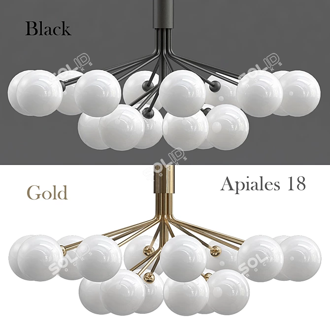 APIALES 18 Satin Black - Sleek Elegance for Every Occasion 3D model image 1