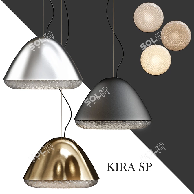 Elegant Vistosi KIRA SP Pendant 3D model image 1