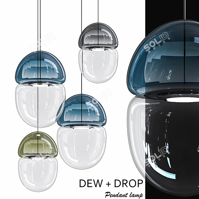 Glistening Dewdrops Necklace 3D model image 1