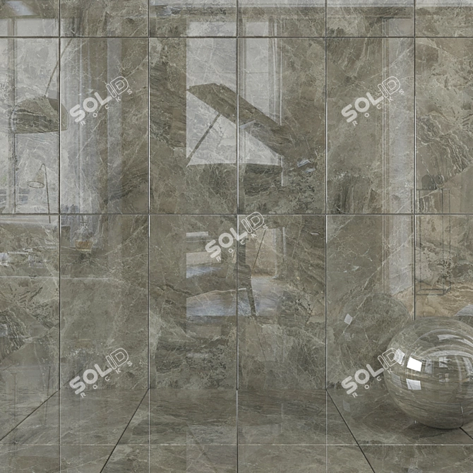 Tuana Grey Wall Tiles: HD quality 4K Multi-texture for stunning interior designs 3D model image 1