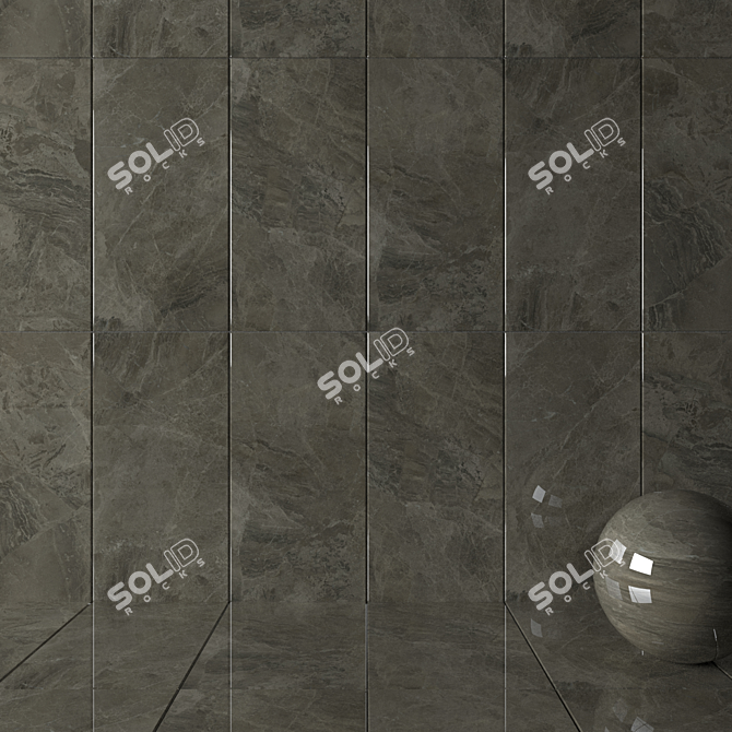 Tuana Grey Wall Tiles: HD quality 4K Multi-texture for stunning interior designs 3D model image 2